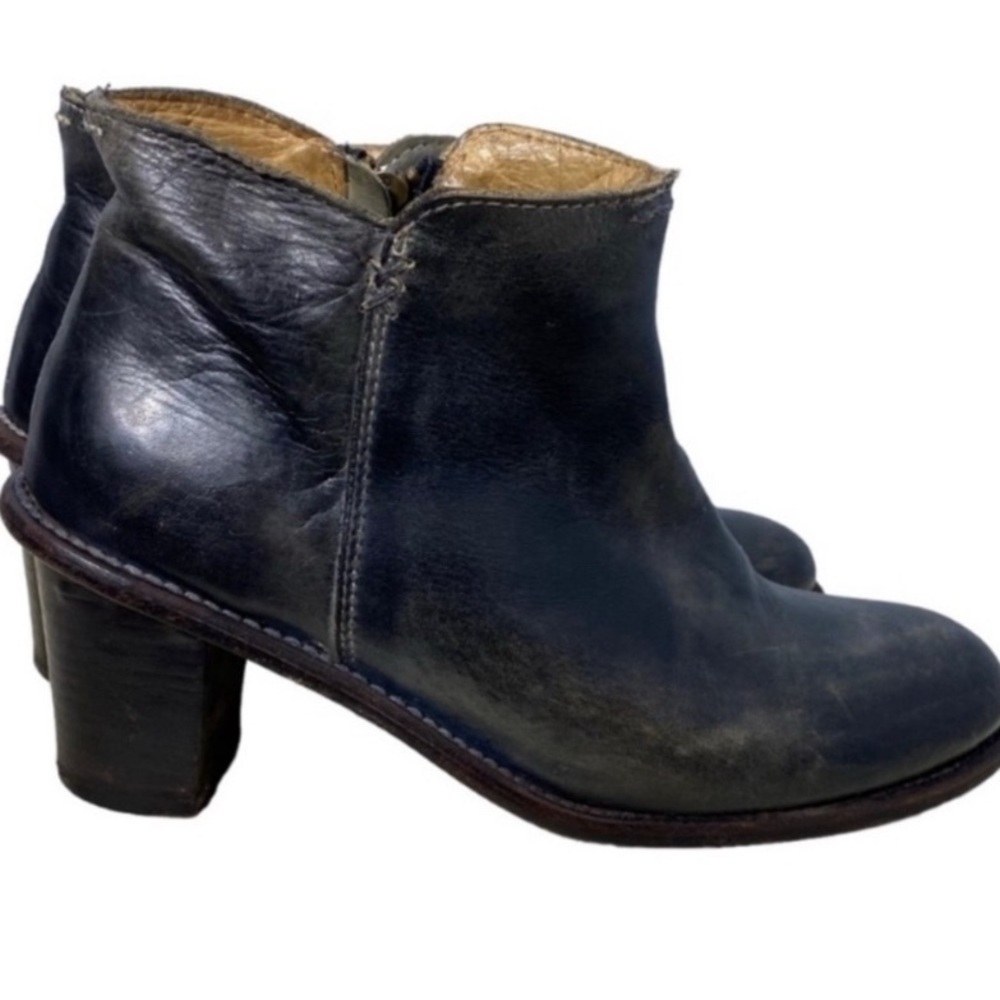 Bed Stu Distressed Leather Cobbler Sonic Bench Made Ankle Heeled Booties Shoes 9 - Picture 4 of 13